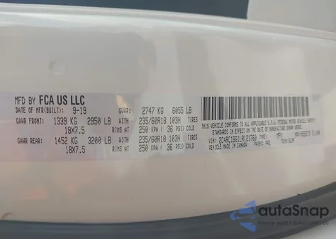 2020 Chrysler Pacifica Touring L from USA, damaged, VIN 2C4RC1BG1LR121760